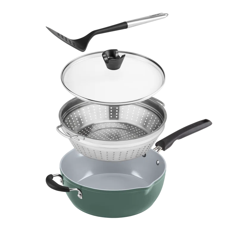 Cuisinart Cuisinart Preferred Pan 4 Piece Set (4.5 Qt. Multi-Purpose Pan with Cover, Steamer, Slotted Turner)
