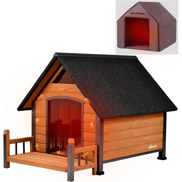 Aivituvin Wood Insulated Dog House