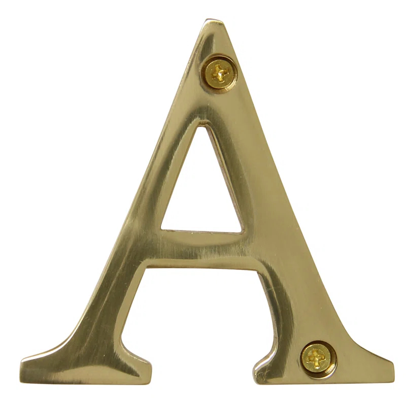 3'' H Brass House Letter