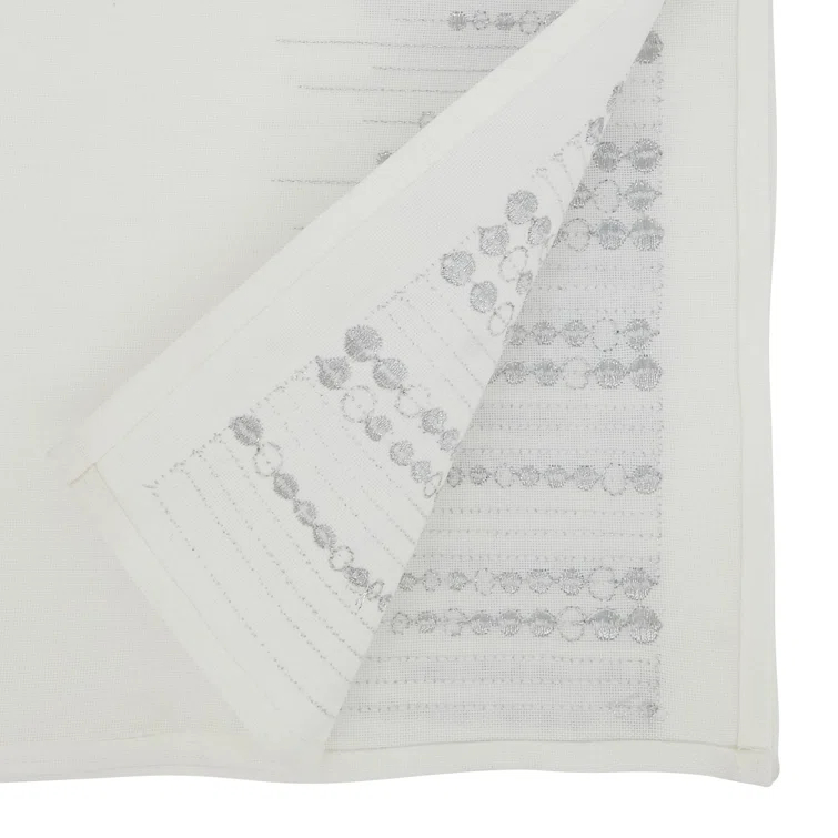 Saro Charming Embroidered Dots Table Runner