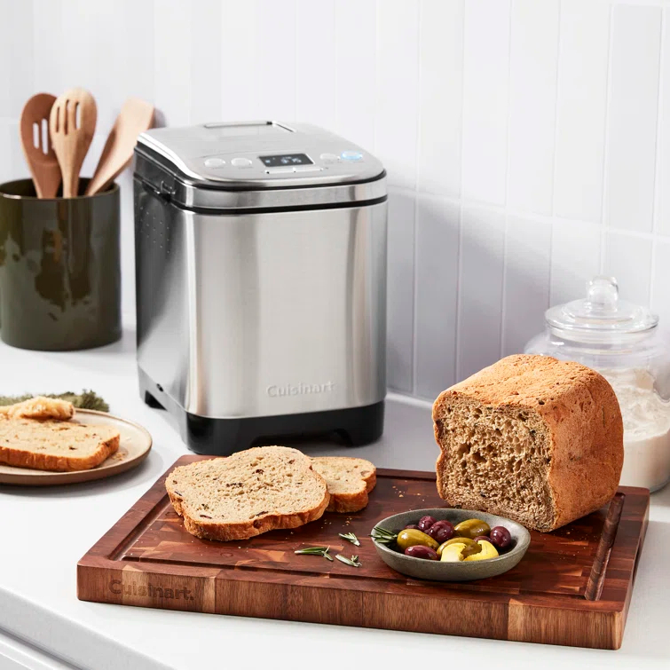Cuisinart Bread Maker Machine, Compact and Automatic, Customizable Settings, Up to 2lb Loaves