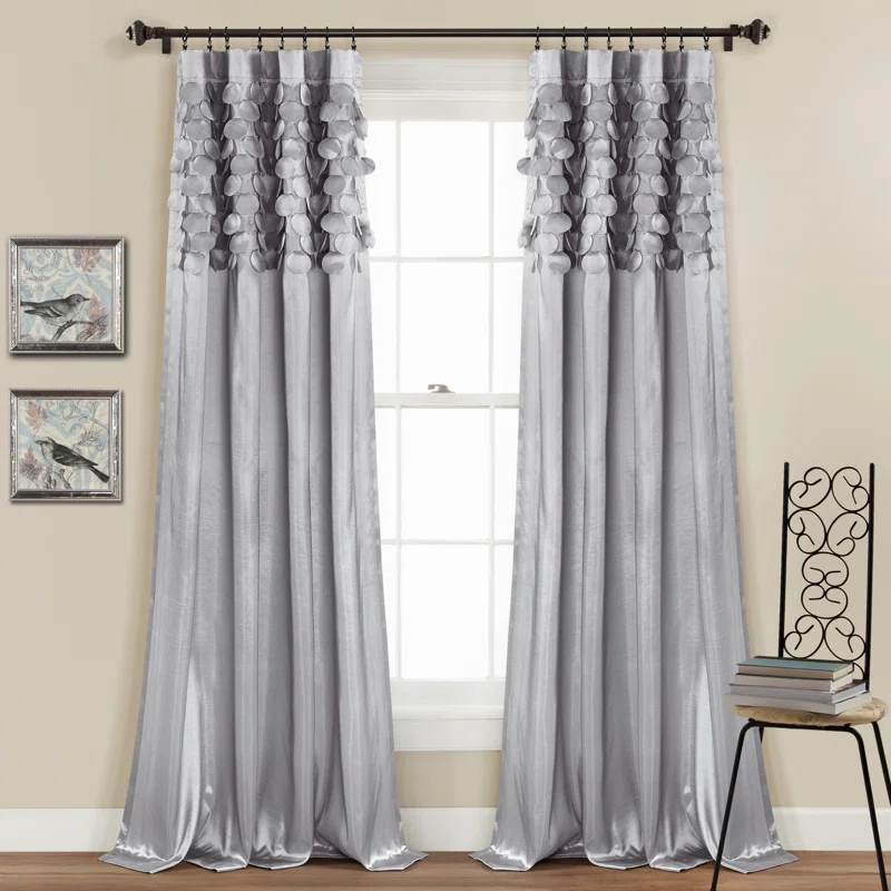 Lush Decor Polyester Semi Sheer Curtain Pair (Set of 2)