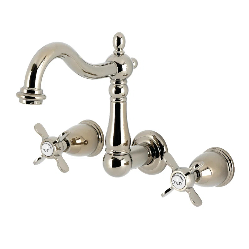 Kingston Brass Heritage Two-Handle 3-Hole Wall Mount Bathroom Faucet
