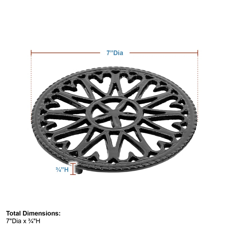 Highland Dunes Metal Round 1 Piece Trivet