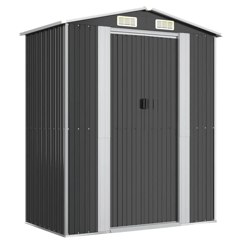 6.3 ft. W x 28.05 ft. D Steel Traditional Storage Shed