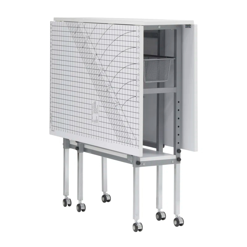 58.5'' x 36.75'' Foldable Sewing Table with Wheels