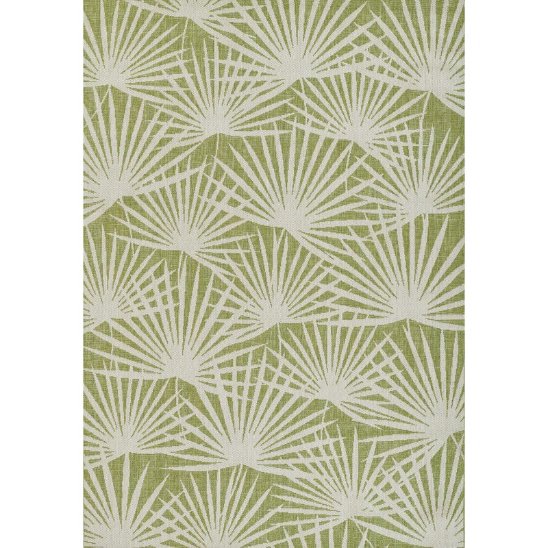 Novogratz Villa Floral Green/White Indoor / Outdoor Area Rug