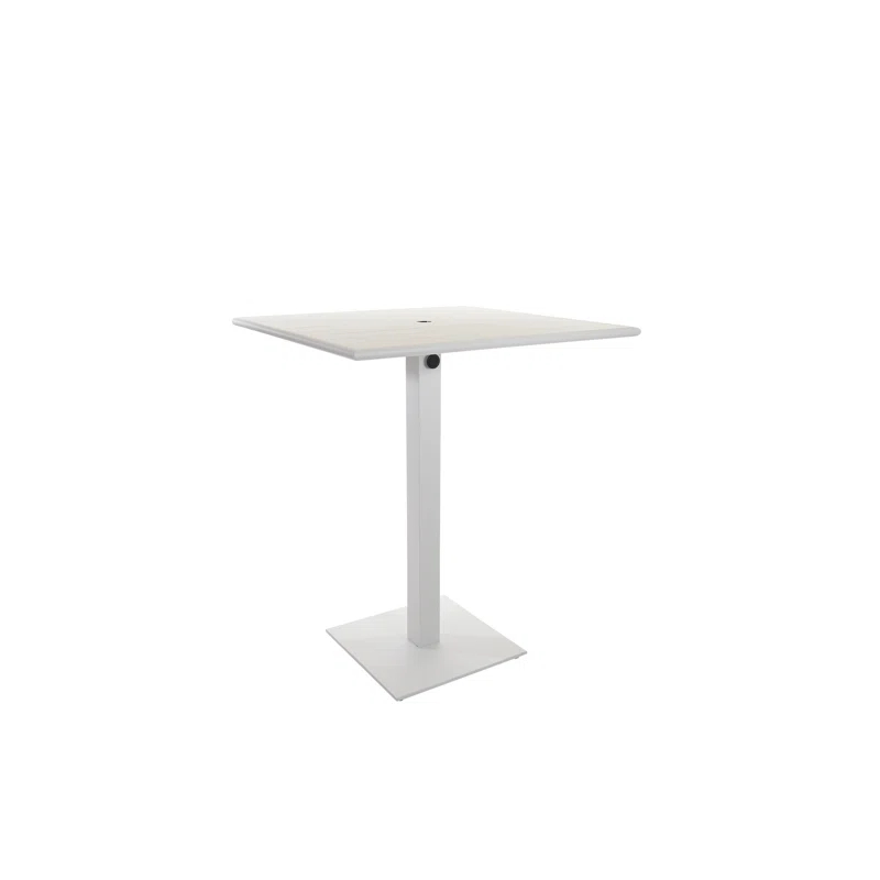 BFM Seating Beachcomber-Margate 36x36 Bar Height Table - Powder Coated - Umbrella Compatible