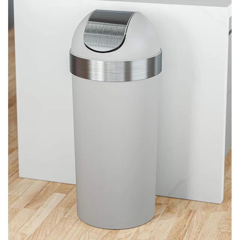 Umbra Venti Plastic Swing Top Trash Can - 16 Gallons