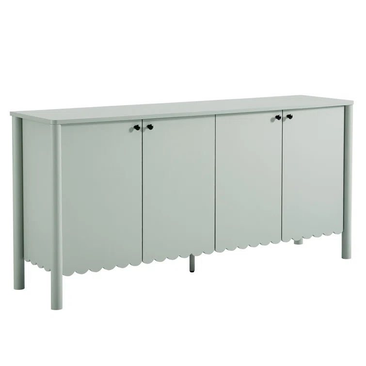 Modway Emmeline 66" 4-Door Scalloped Sideboard Cabinet
