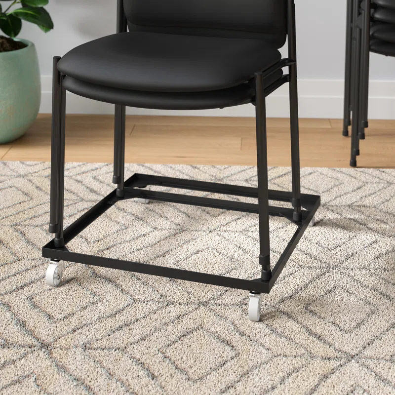 Flash Furniture Visage Steel Stack Chair and Church Chair Dolly - Material Handling Equipment