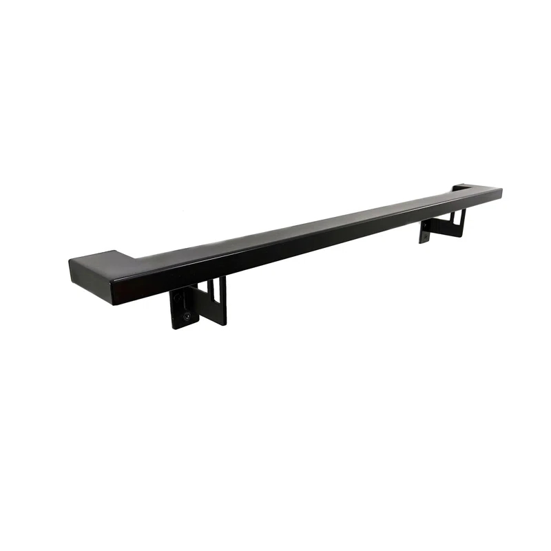 Modern Aluminum Handrail Grab Bar Kit, Adjustable Steel Brackets, Returns to Wall, Powder Coat