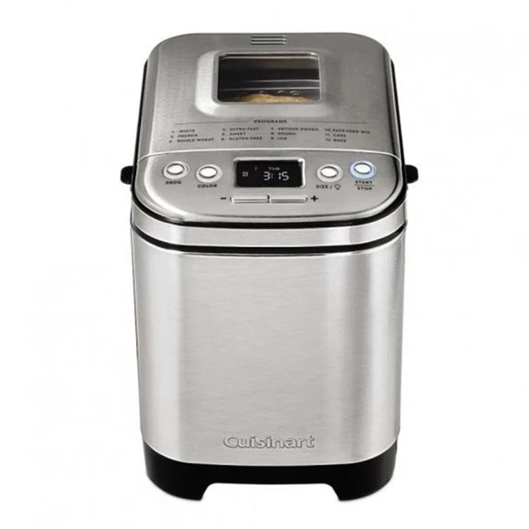 Cuisinart Bread Maker Machine, Compact and Automatic, Customizable Settings, Up to 2lb Loaves