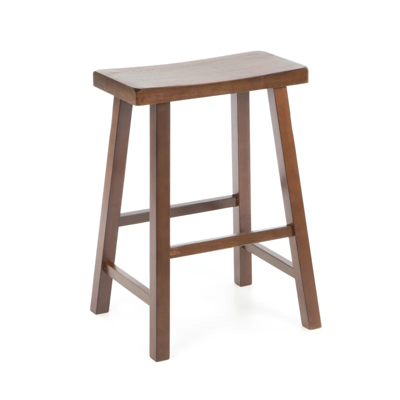 24" Saddleseat Counter Stool (Distressed Walnut)