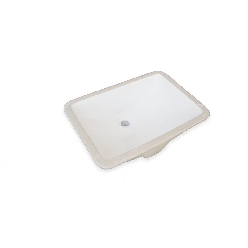 Wells Sinkware RTU2115-7W Wells Sinkware Rhythm Series 14.5'' Ceramic Rectangular Bathroom Sink with Overflow