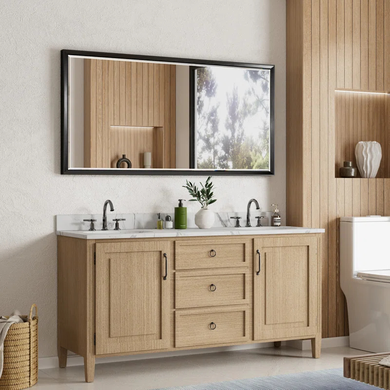 Decorative Wall Mirror Beveled Design, Bathroom Vanity Mirror Accent Mirror Finish