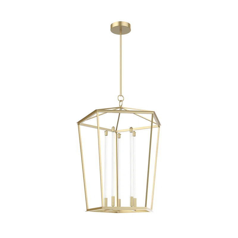 Alora Lighting Delphine 5 - Light Dimmable LED Lantern Square / Rectangle Chandelier