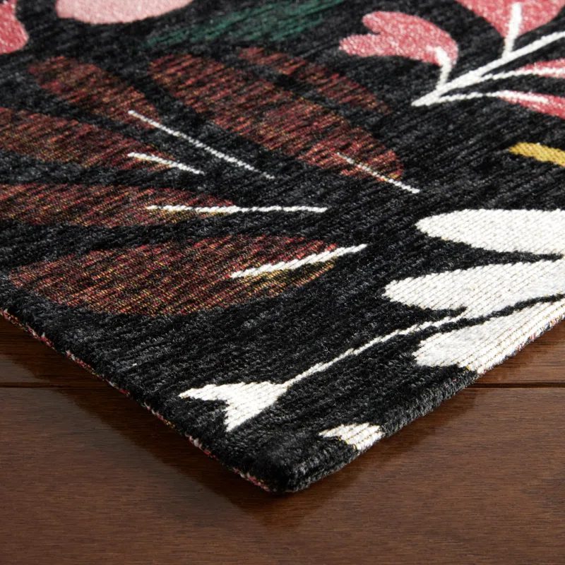 Town & Country Living Town & Country Living Livie Floral Drip Everwash Washable Multi-Use Non-Slip Backing Decorative Rug