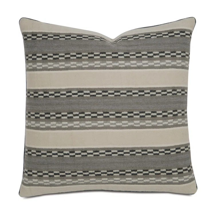 Eastern Accents Telluride Striped Wool Blend Reversible Throw Pillow