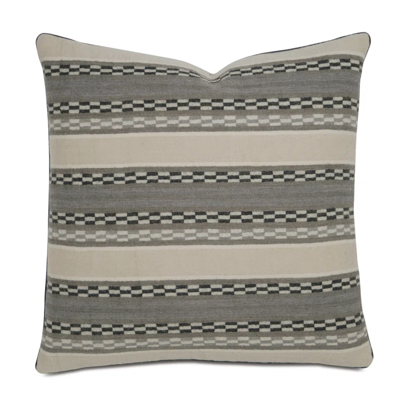 Eastern Accents Telluride Striped Wool Blend Reversible Throw Pillow