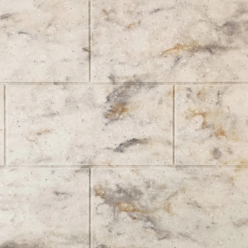 Transolid SaraMar 36'' W 36'' D 72'' H Glue Up Solid Surface Wall