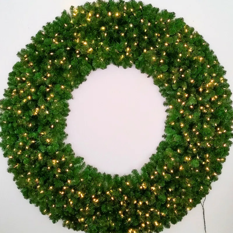 ACWreaths Christmas 72" LED Lighted PVC Wreath