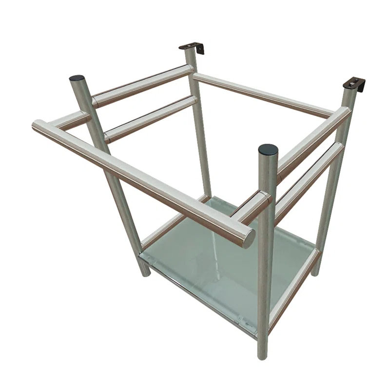 Kingston Brass Kingston Brass Fauceture Stainless Steel Console Sink Base with Glass Shelf