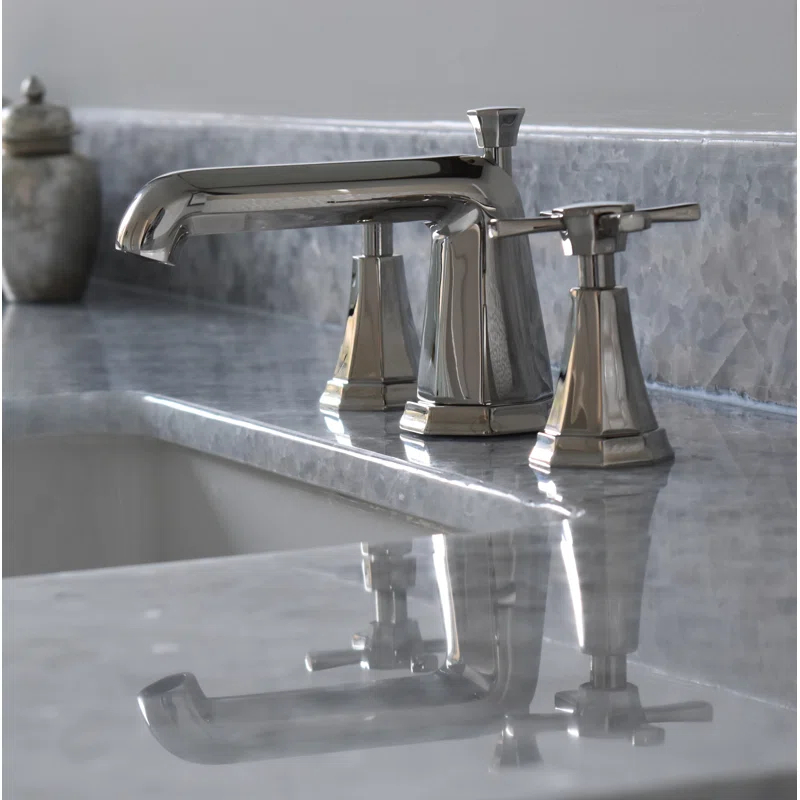 Perrin & Rowe U.3142X-APC-2 Deco Widespread Lavatory Faucet
