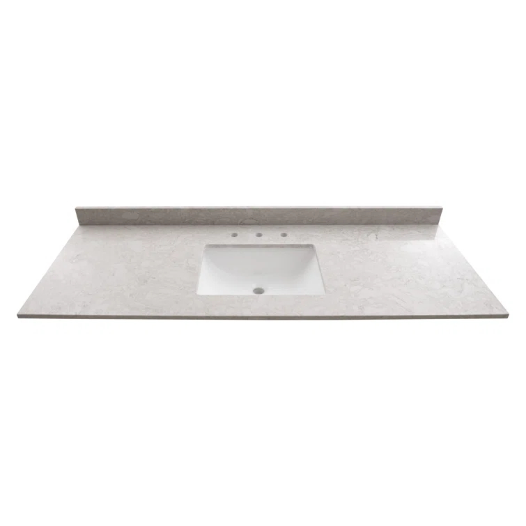 MSI 61 in. W x 22 in. D Bathroom Vanity Top with Single Sink