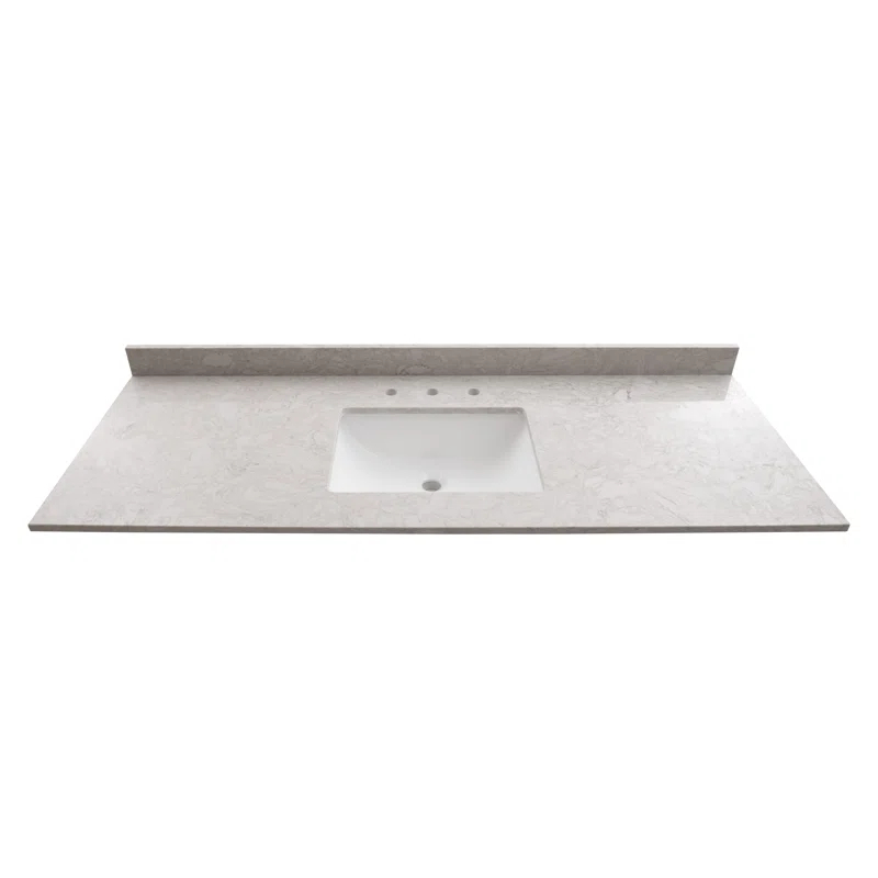 MSI 61 in. W x 22 in. D Bathroom Vanity Top with Single Sink
