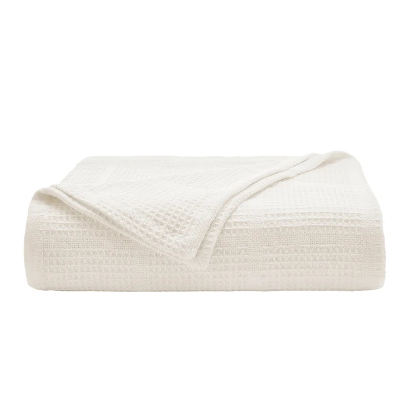 Kenneth Cole Kenneth Cole Waffle Grid Solid Cotton Blanket