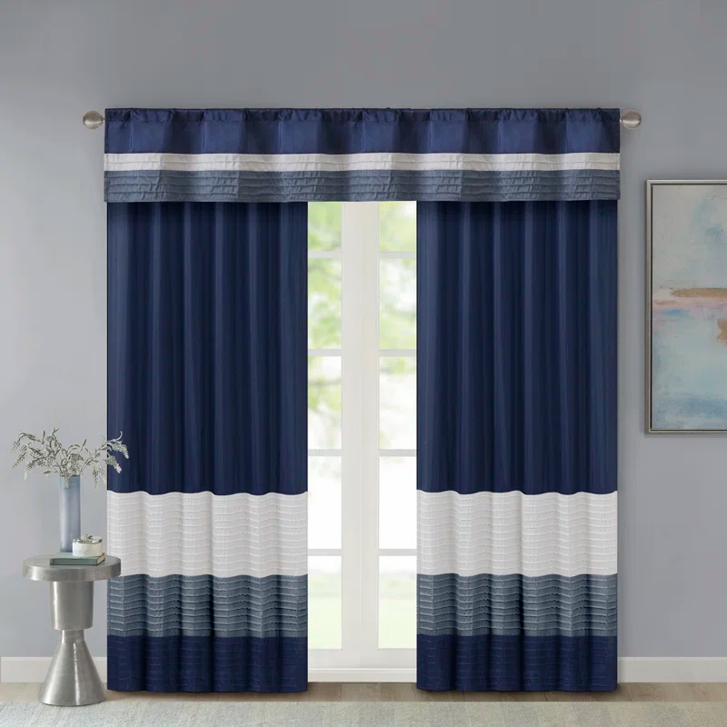 Madison Park Amherst Polyoni Pintuck Window Valance