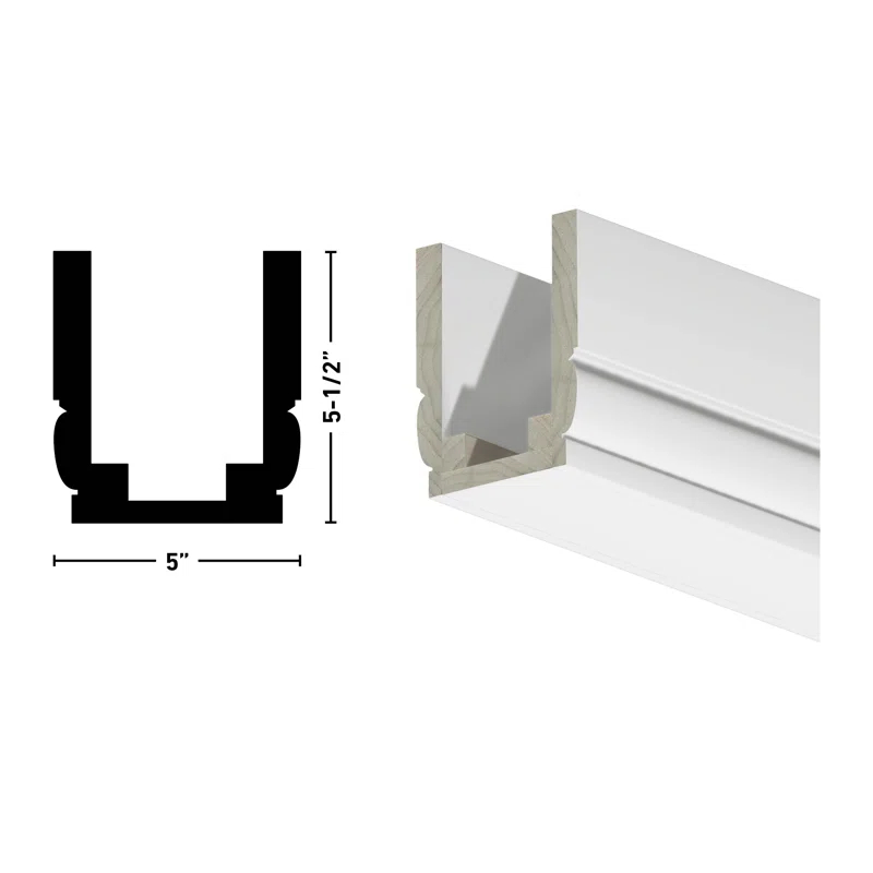 Traditional Profile Box Beam Natural White Oak 5" X 5-1/2" X 92"