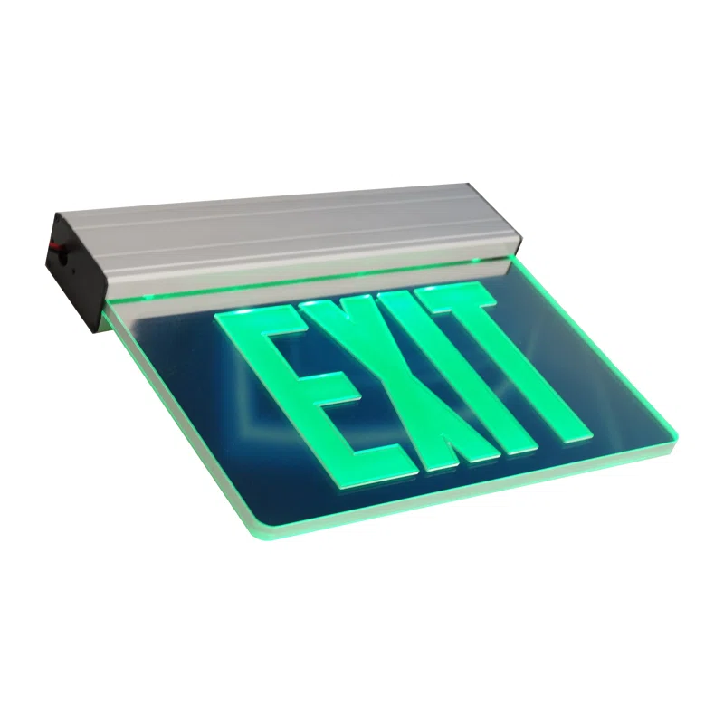 NICOR Lighting Recessed Edge-Lit LED Exit Sign | Wayfair