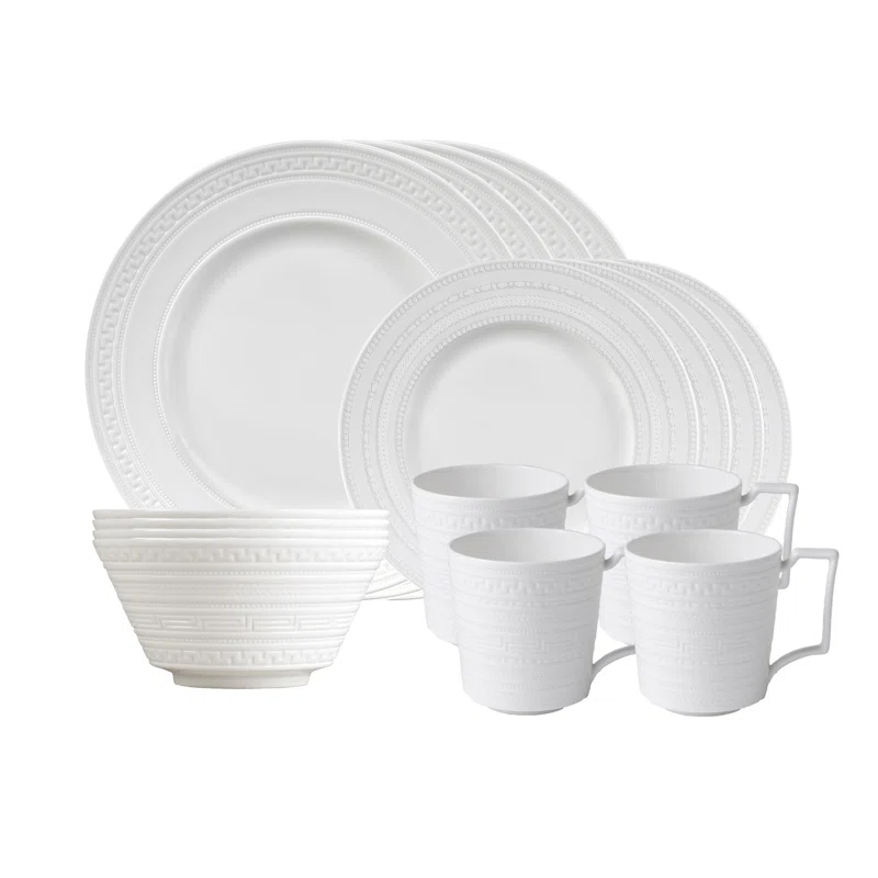 Wedgwood Intaglio 16 Piece Bone China Dinnerware Set - Service for 4