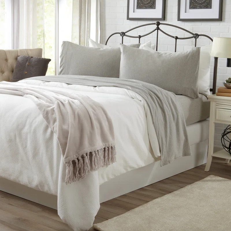FreshFolds Cotton Blend Jersey Knit Super Soft Sheet Set