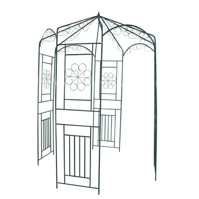 Winston Porter Anastashia 63" W Metal Arbor in Green
