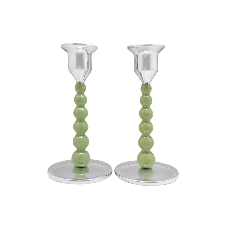 Mariposa Aluminum Tabletop Candlestick (Set of 2)
