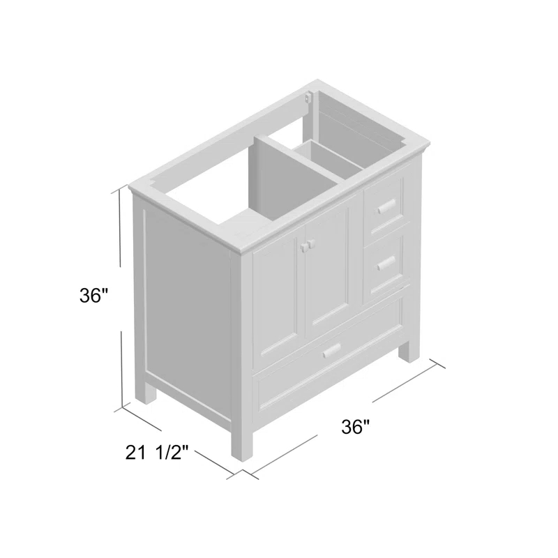 Brantley 36" Single Bathroom Vanity Base Only