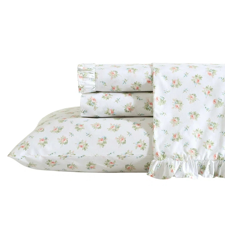 Laura Ashley Laura Ashley Printed Cotton Percale 2 Piece Pillowcase Set