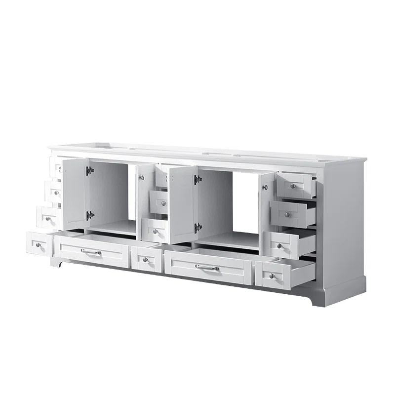 Lexora Dukes 84" Double Bathroom Vanity Base Only