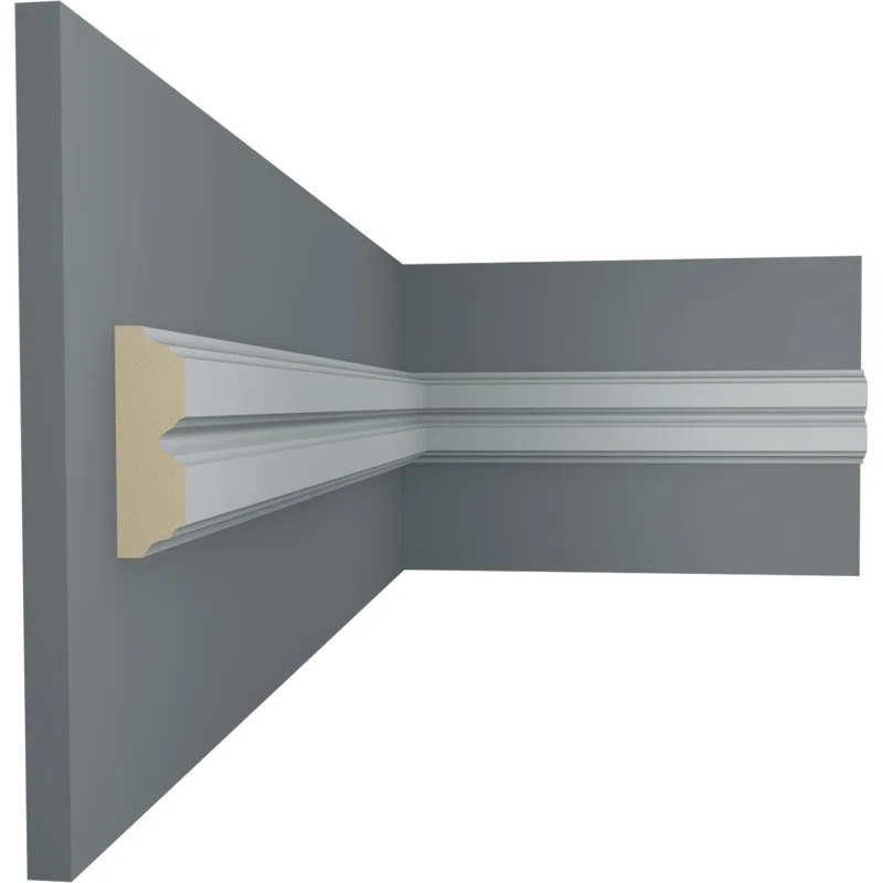 Ekena Millwork 2"H x 5/8"P x 94 1/2"L Hillsborough Chair Rail (Set of 8)