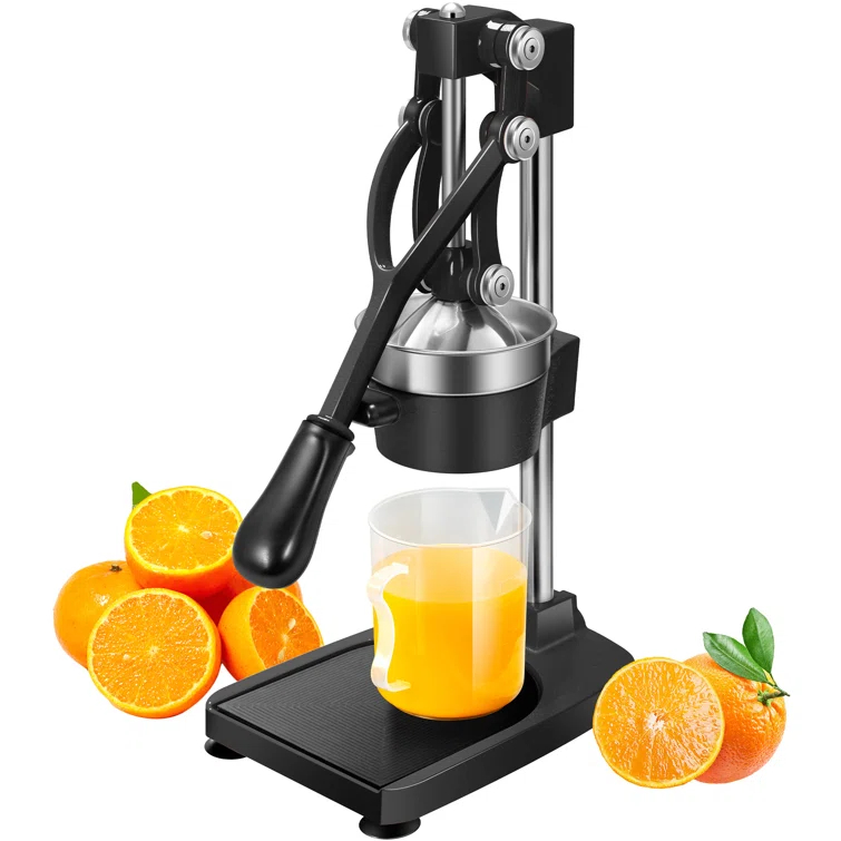 VIVOHOME Stainless Steel Black Manual Hand Press Orange Juicer Machine