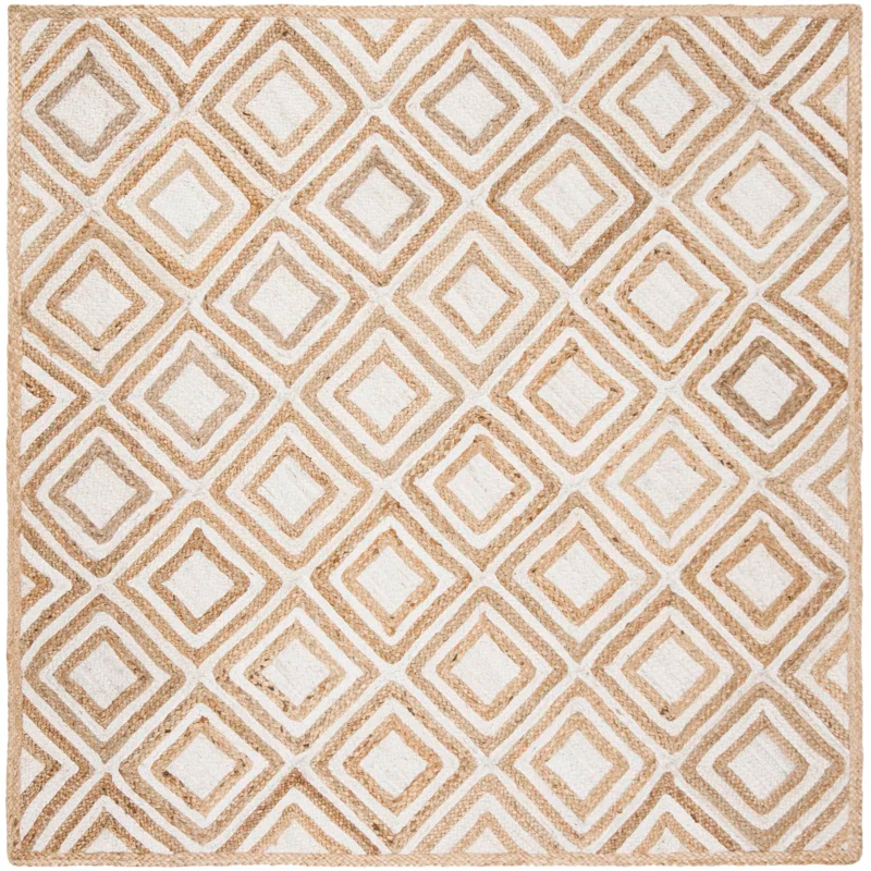 Highland Dunes Arria Hand Woven Jute Geometric Rug