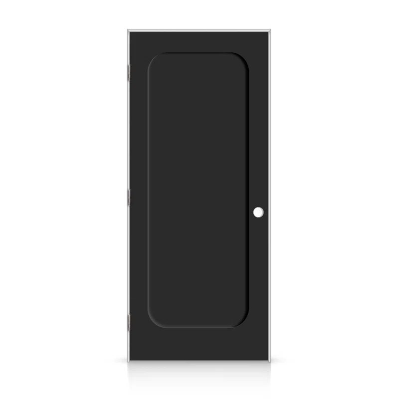 Calhome Curved 1 Panel Shaker Painted Smooth Composite Single Prehung Interior Door