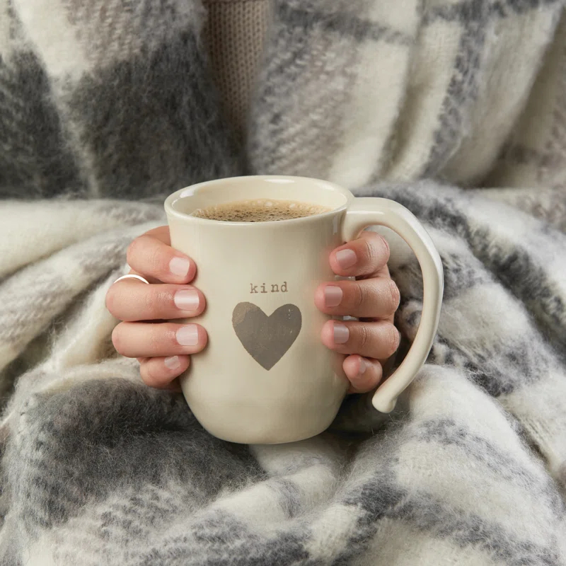 August Grove® Crow Kind Heart Coffee Mug