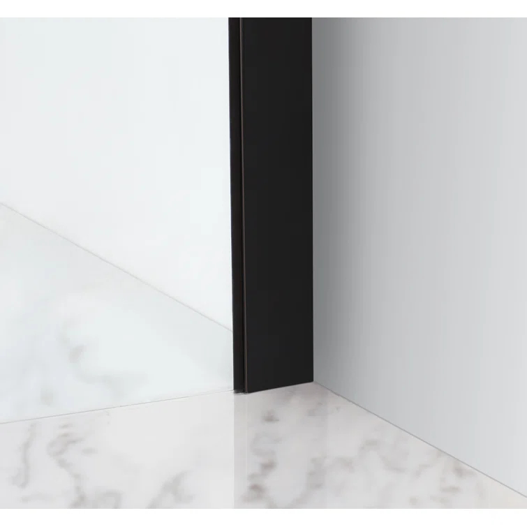 Aston French Vienne Frameless 60" x 76" Rectangle Sliding Left Opening Shower Enclosure SEN984WFEZ-MB-60-10-L