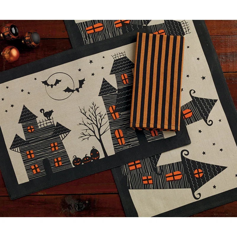 The Holiday Aisle® Turnage Haunted House Table Runner