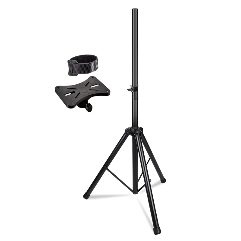 Inbox Zero 5 Core Speaker Stand Tripod Heavy Duty Adjustable Up to 72 Inch DJ Studio Monitor Stands Pole Mount