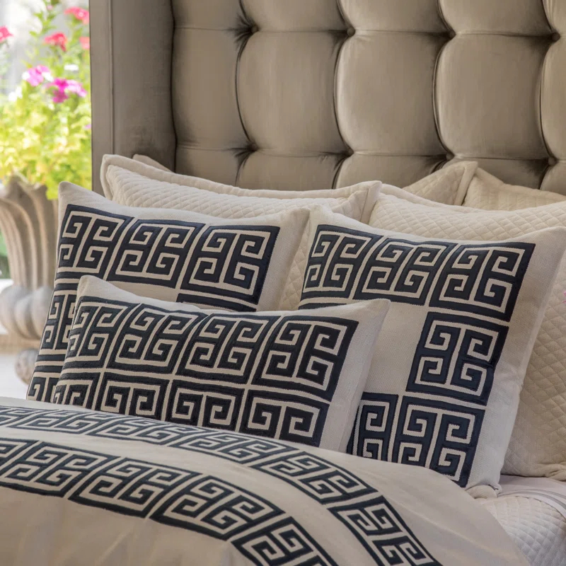 Lili Alessandra Guy Geometric Feather Throw Pillow